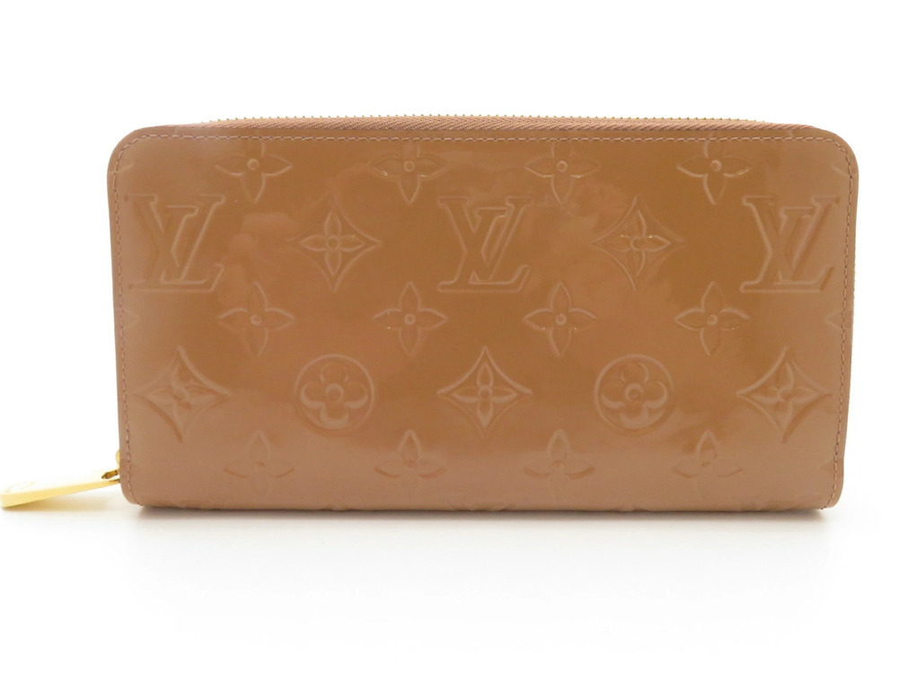 LOUIS VUITTON Zippy Wallet Vernis Rose Pink Velour